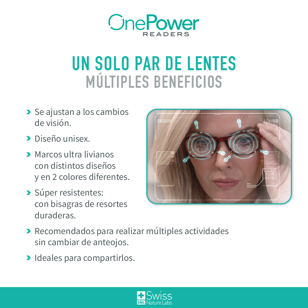 One Power Readers Lentes Multifocal 3 en 1